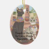 Temple of Bastet Egypt Bast Goddess Cat Ornament (Achterkant)