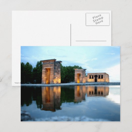 Temple of Debod - Madrid Briefkaart (Voorkant / Achterkant)