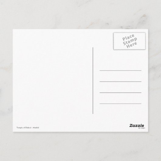 Temple of Debod - Madrid Briefkaart (Achterkant)