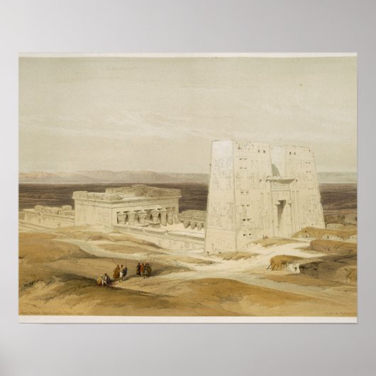Temple of Edfu, antieke Apollinopolis, Opper-Egypt Poster (Voorkant)