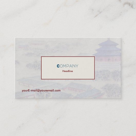 Temple of Heaven Visitekaartje (Voorkant)