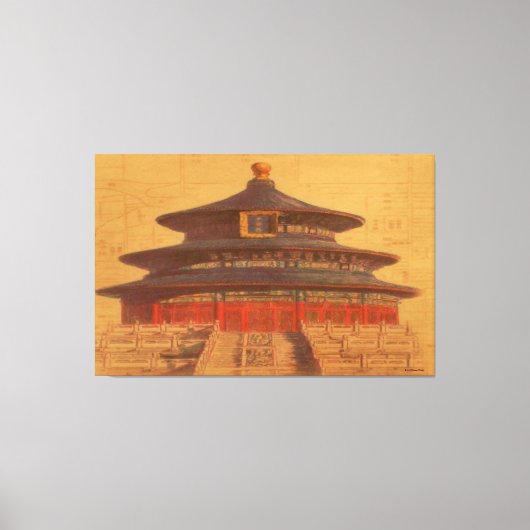 Temple of Heaven Wrapped Canvas Afdruk (Voorkant)