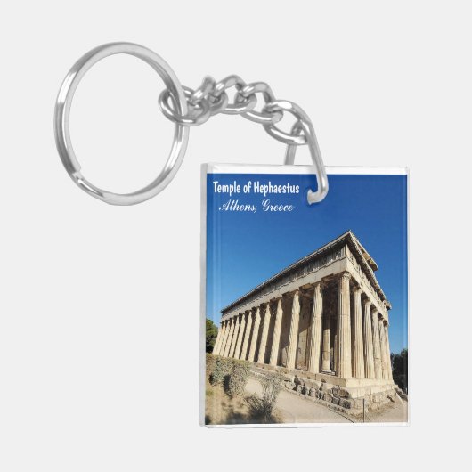 Temple of Hephaestus Athens Greece Souvenir Sleutelhanger (Voorkant Links)