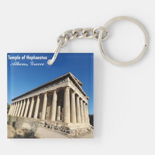 Temple of Hephaestus Athens Greece Souvenir Sleutelhanger (Achterkant)