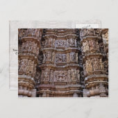 Temple of Khajuraho, India Briefkaart (Voorkant / Achterkant)