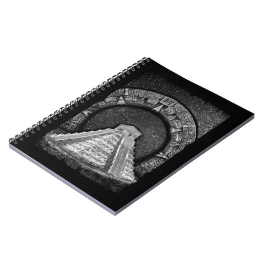 Temple of Kukulcán Mayan Pyramids Aztec Calendar Notitieboek (Linkerzijde)