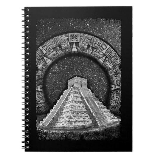 Temple of Kukulcán Mayan Pyramids Aztec Calendar Notitieboek (Voorkant)