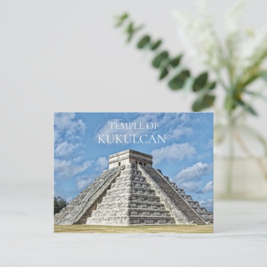 Temple of Kukulcán, Pyramid, Chichen Itza, Mexico Briefkaart (Staand voorkant)