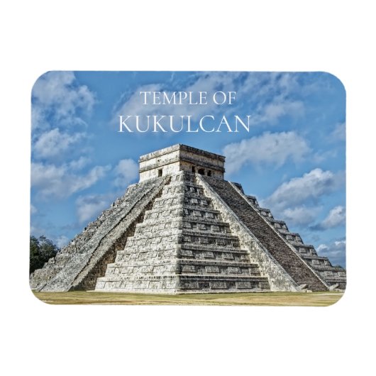 Temple of Kukulcán, Pyramid, Chichen Itza, Mexico Magneet (Horizontaal)