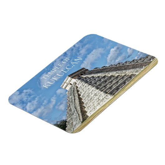 Temple of Kukulcán, Pyramid, Chichen Itza, Mexico Magneet (Linkerzijde)