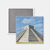 Temple of Kukulcán, Pyramid, Chichen Itza, Mexico Magneet (Voorkant / Achterkant)