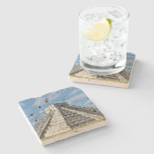 Temple of Kukulcán, Pyramid, Chichen Itza, Mexico Stenen Onderzetter (Zijkant)