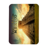 Temple of Kukulkan Mexico gestiliseerd Magneet (Verticaal)