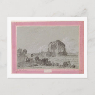 Temple of Minerva Medici, Rome, 1754 (tekening en Briefkaart