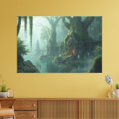 Temple of Moss and Mist Canvas Afdruk (Insitu (Woonkamer))