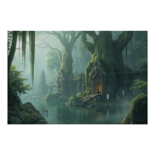 Temple of Moss and Mist Perfect Poster (Voorkant)