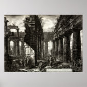 Temple of Neptune, Paestum - Giovanni Battista Pir Poster (Voorkant)
