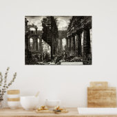 Temple of Neptune, Paestum - Giovanni Battista Pir Poster (Keuken)