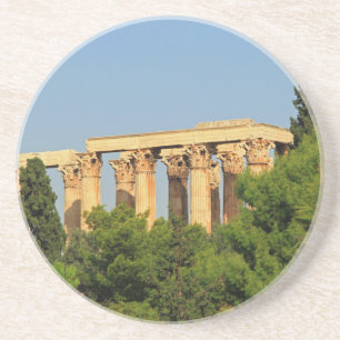 Temple of Olympian Zeus, Athene, Griekenland Road Zandsteen Onderzetter