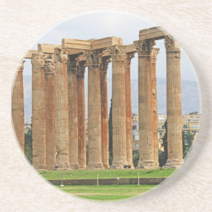 Temple of Olympian Zeus, Athene, Griekenland Road Zandsteen Onderzetter