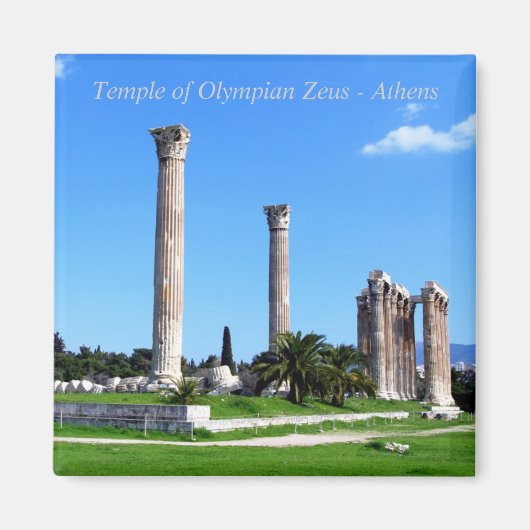 Temple of Olympian Zeus - Athene Magneet (Voorkant)