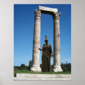 Temple of Olympian Zeus-Gate with goddess Athena Poster (Voorkant)