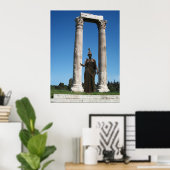 Temple of Olympian Zeus-Gate with goddess Athena Poster (Thuiskantoor)