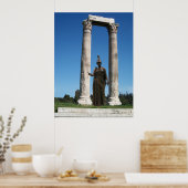 Temple of Olympian Zeus-Gate with goddess Athena Poster (Keuken)