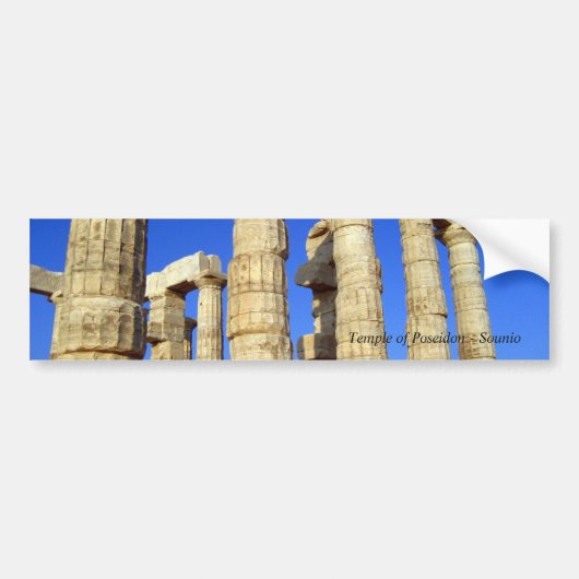 Temple of Poseidon - Sounio Bumpersticker (Voorkant)