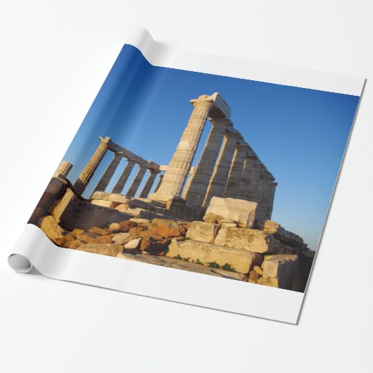 Temple of Poseidon - Sounio Cadeaupapier (Uitgerold)