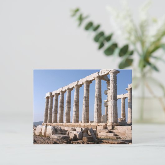 Temple of Poseidon, Sounion, Griekenland Briefkaart (Staand voorkant)