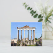 Temple of Saturn in the Roman Forum - Rome, Italië Briefkaart (Staand voorkant)