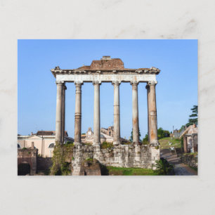 Temple of Saturn in the Roman Forum - Rome, Italië Briefkaart