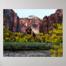 Temple of Sinawava, Zion in Utah Poster
