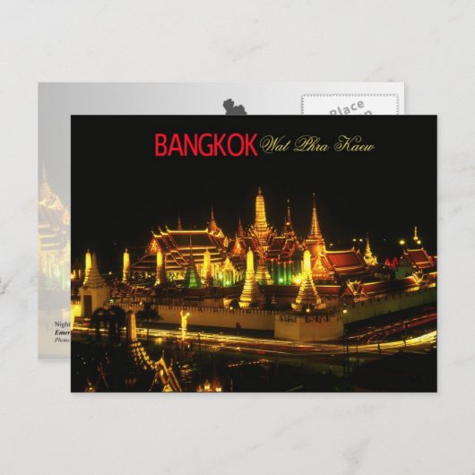 Temple of the Emerald Buddha, Bangkok Briefkaart (Voorkant / Achterkant)
