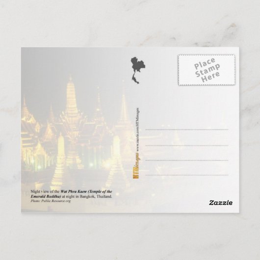 Temple of the Emerald Buddha, Bangkok Briefkaart (Achterkant)
