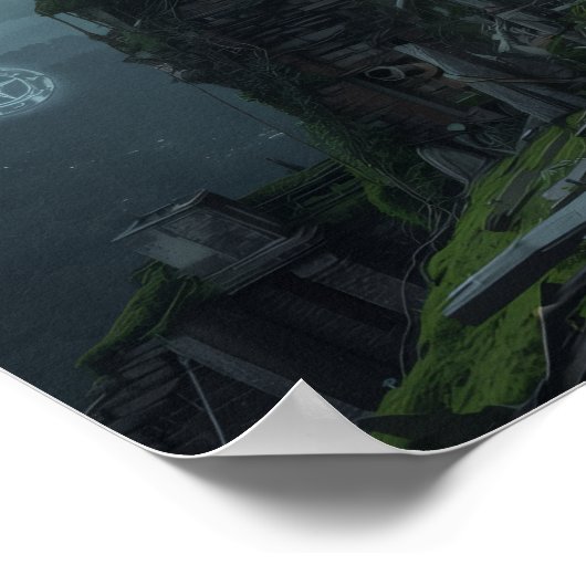 Temple of the Last AI Monks: Futuristic Sci Fi Poster (Hoek)