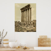 Temple of the Sun, side uitzicht, Baalbek, Heilige Poster (Keuken)