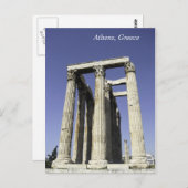 Temple of Zeus - Athene, Briefkaart Griekenland (Voorkant / Achterkant)