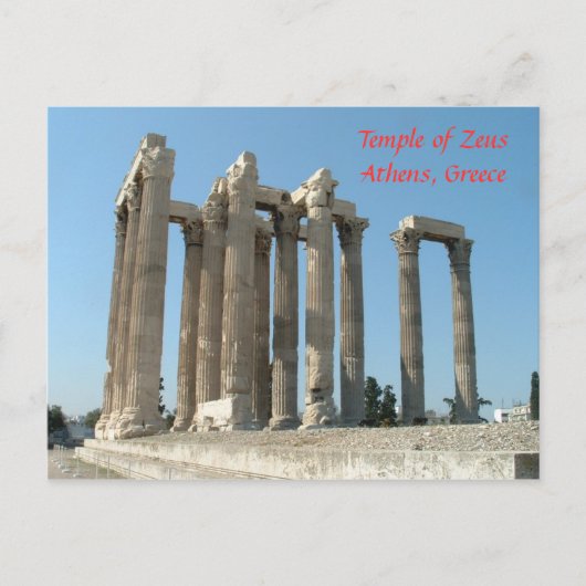 Temple of Zeus Briefkaart (Voorkant)