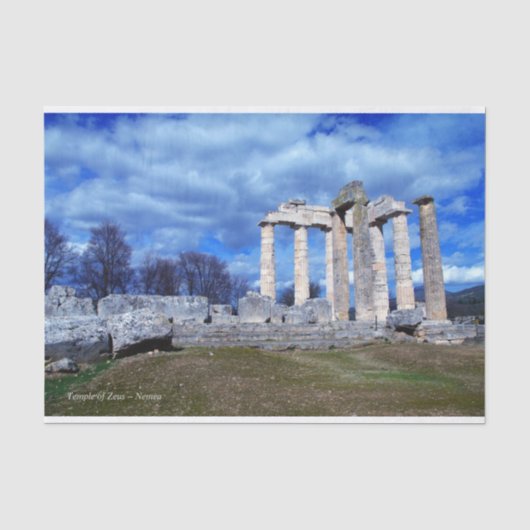 Temple of Zeus - Nemea Tissuepapier (Voorkant)
