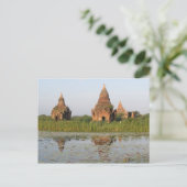 Temple Reflection, Bagan, Myanmar Briefkaart (Staand voorkant)