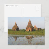 Temple Reflection, Bagan, Myanmar Briefkaart (Voorkant / Achterkant)