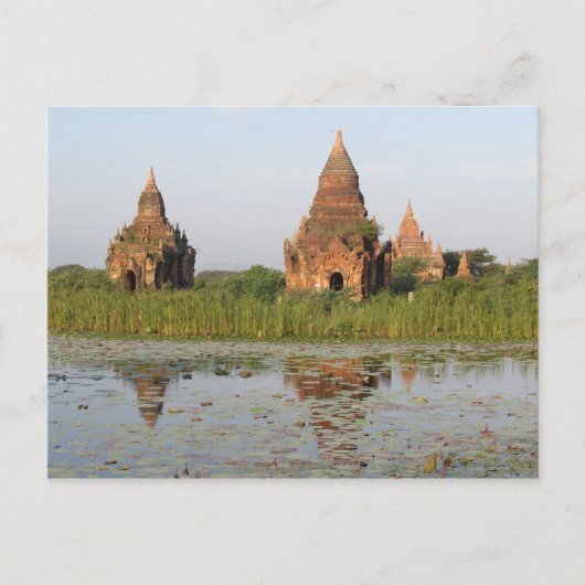 Temple Reflection, Bagan, Myanmar Briefkaart (Voorkant)