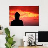 Temple Relic | Boeddhistische standbeeld Poster (Thuiskantoor)