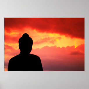 Temple Relic   Boeddhistische standbeeld Poster