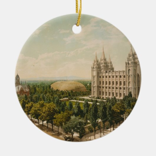 Temple Square Salt Lake City Utah in 1899 Keramisch Ornament (Voorkant)