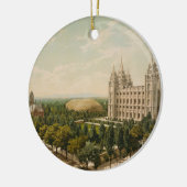 Temple Square Salt Lake City Utah in 1899 Keramisch Ornament (Links)
