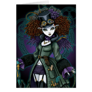 Temple Steampunk Vampire Angel Briefkaart
