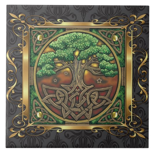 Temple Stone Medieval Witchcraft Ritual Alter Tegeltje (Voorkant)